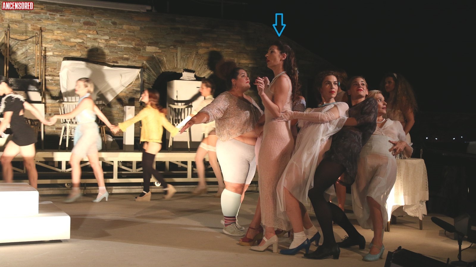Naked Athina Maximou In Lysistrata Stage Play