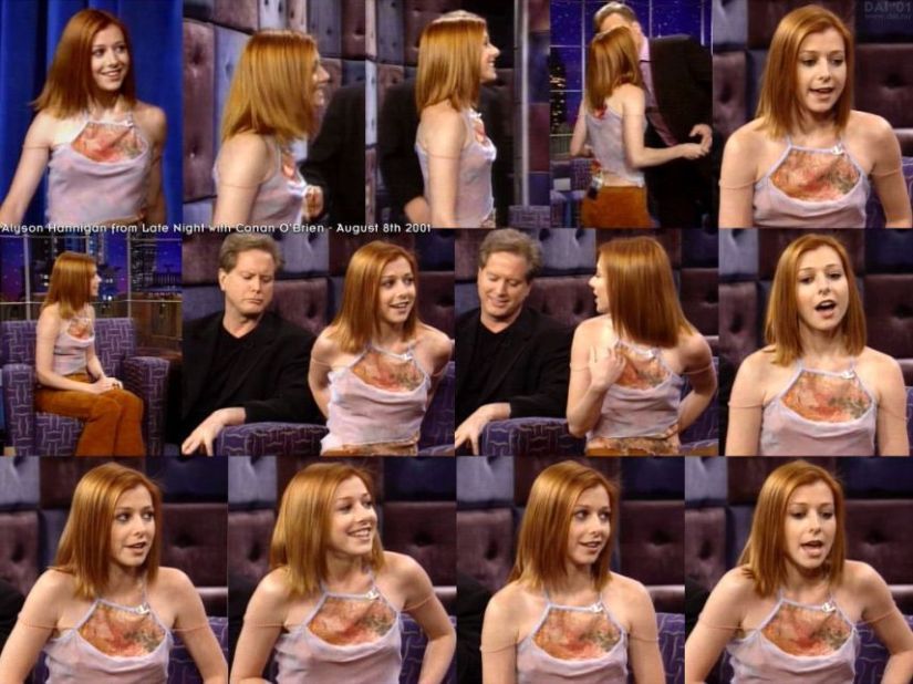 Naked Alyson Hannigan In Late Night With Conan O Brien