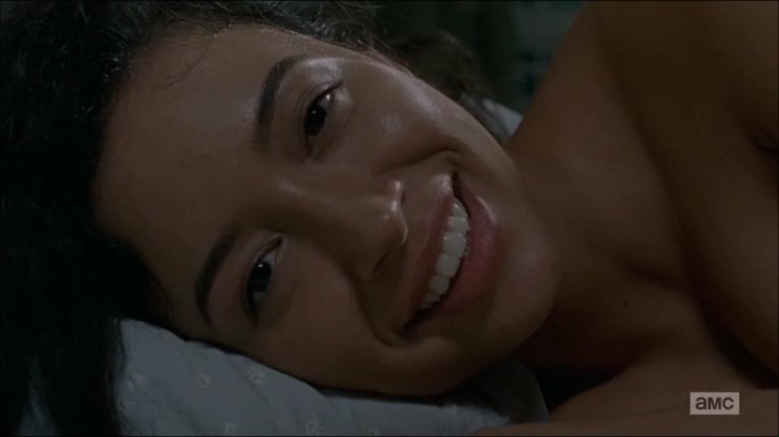 Naked Christian Serratos In The Walking Dead 