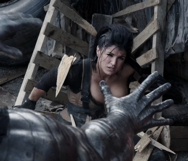 Naked Gina Carano in Deadpool ANCENSORED