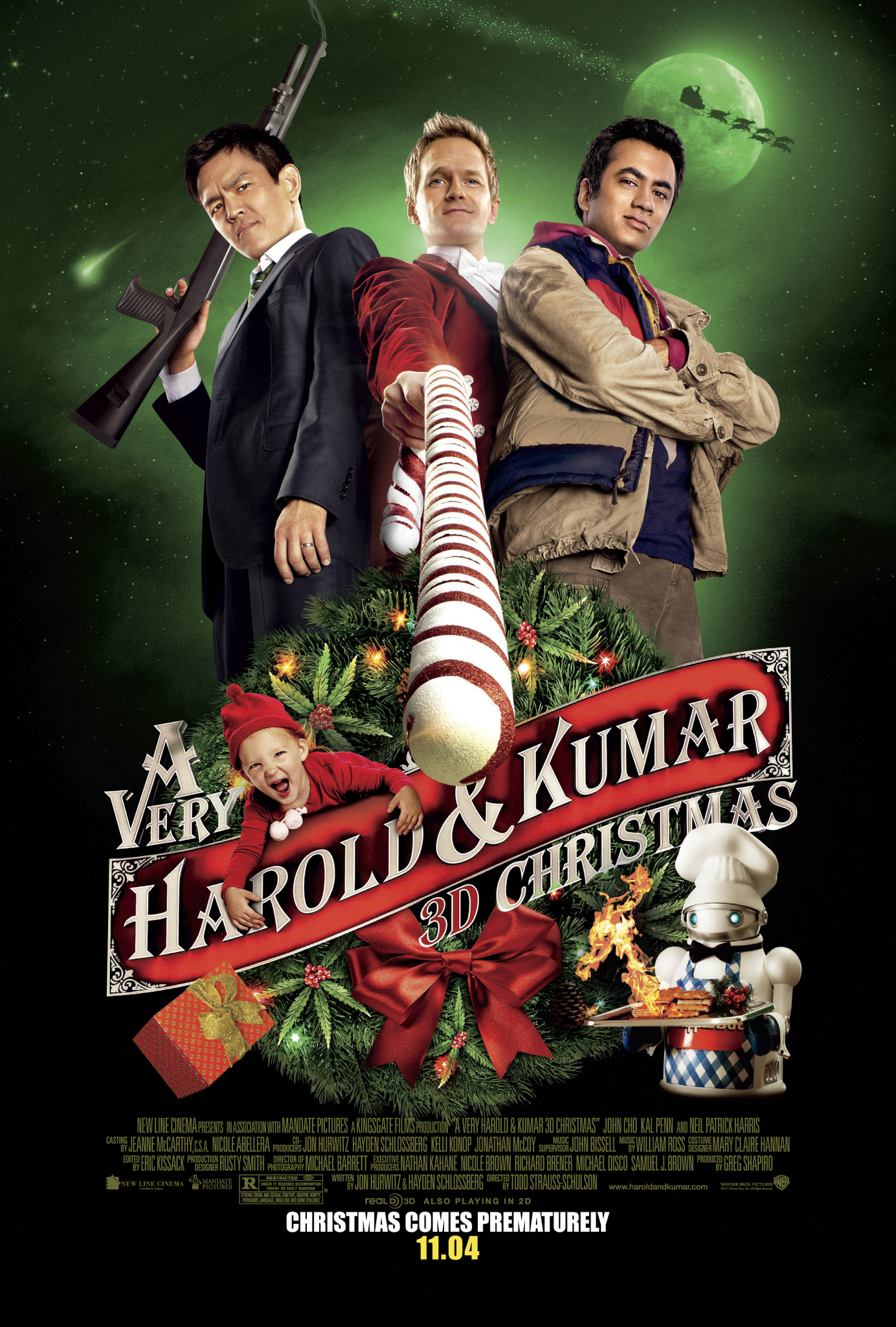 A Very Harold & Kumar 3D Christmas movie nude scenes