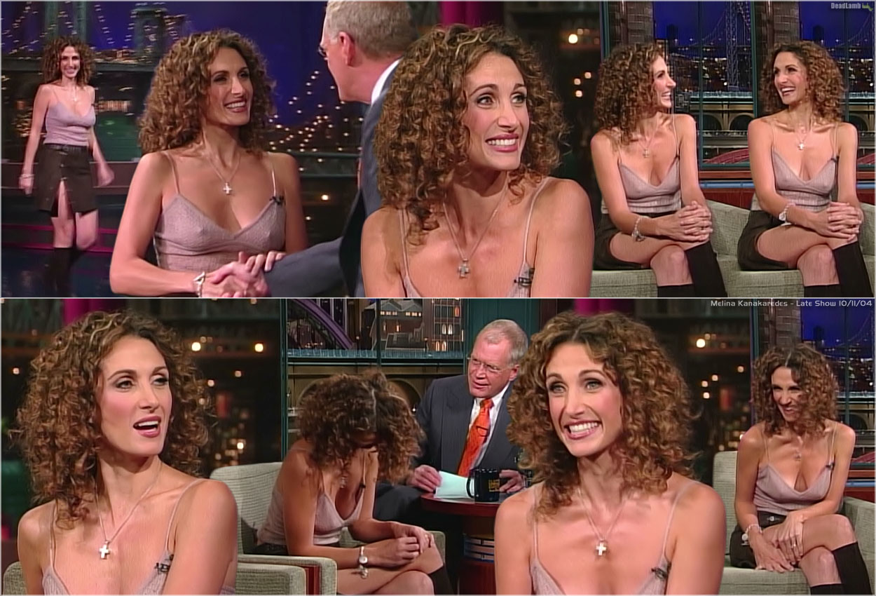 Naked Melina Kanakaredes in Late Show with David Letterman < ANCENSORED